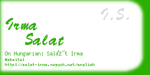 irma salat business card